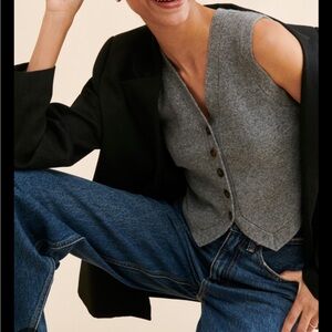 Madewell Heather Gray Knit Vest